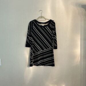 White House Black Market Diagonal Stripe Dress